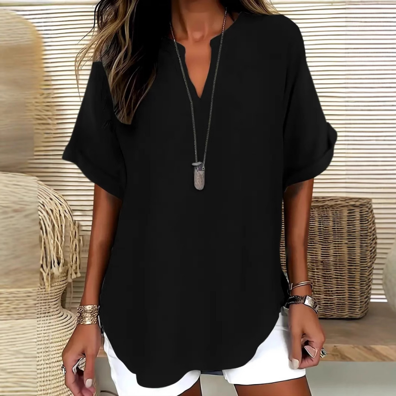 Everyday Notched Neck Comfort Shirt