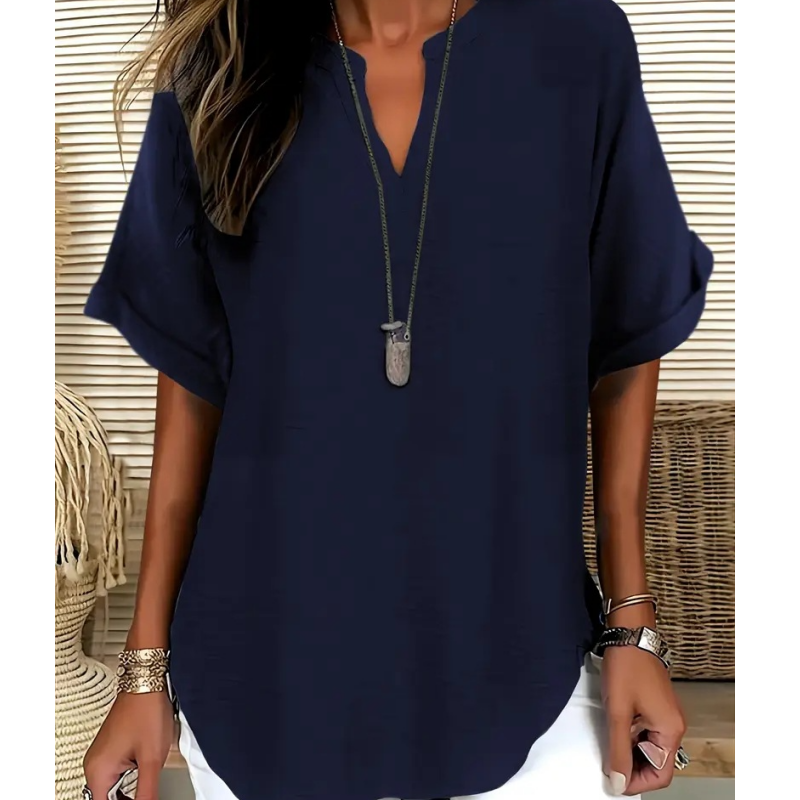 Everyday Notched Neck Comfort Shirt