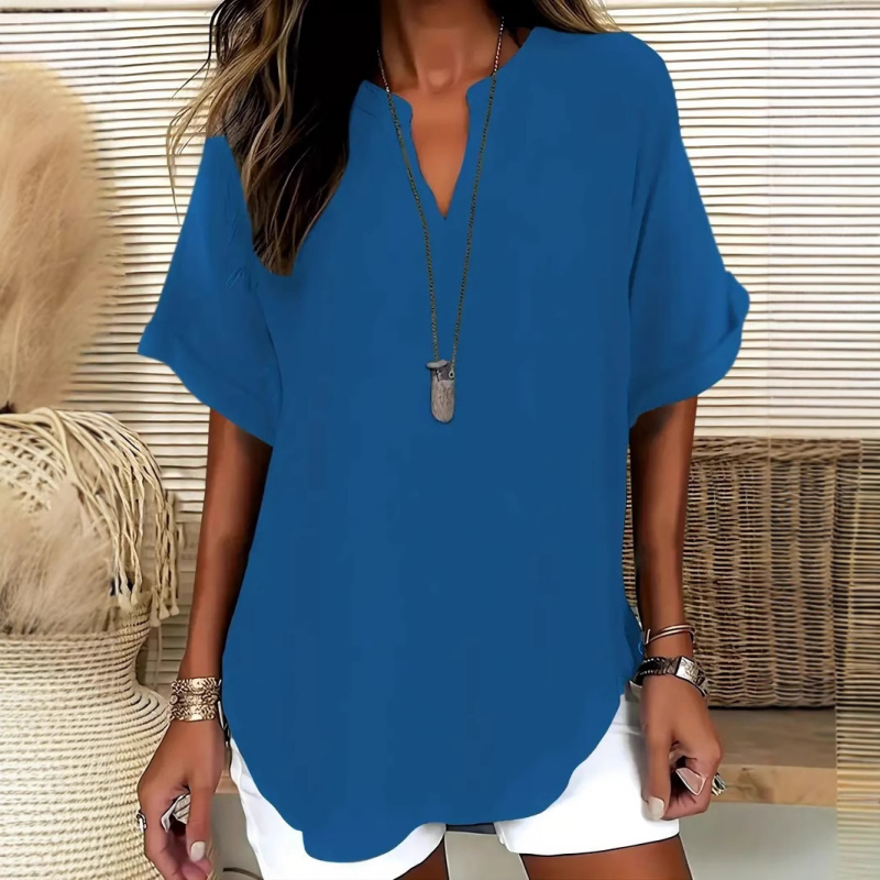 Everyday Notched Neck Comfort Shirt