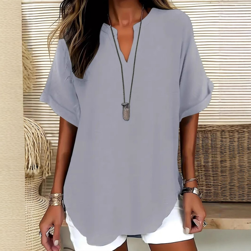 Everyday Notched Neck Comfort Shirt