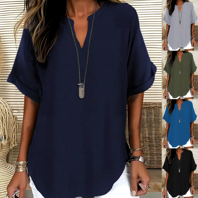 Everyday Notched Neck Comfort Shirt