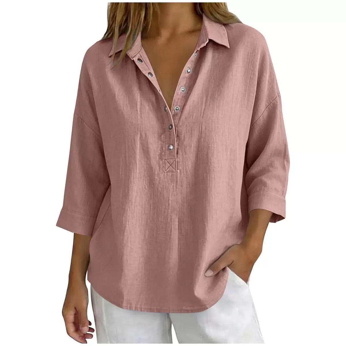Everyday Easy Linen Henley Shirt