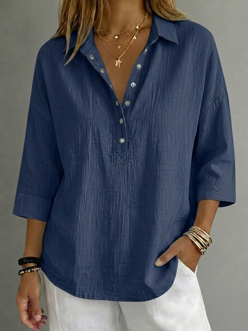 Everyday Easy Linen Henley Shirt